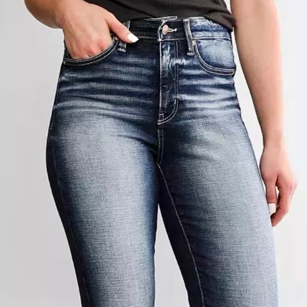 Women’s Buckle Black Fit No. 75 Superior Stretch Bootcut Jeans 28x30